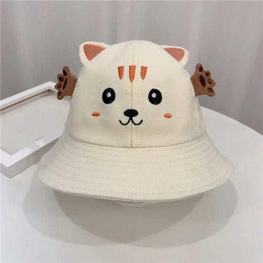 KittenFrog SunBab Pot Hat - White