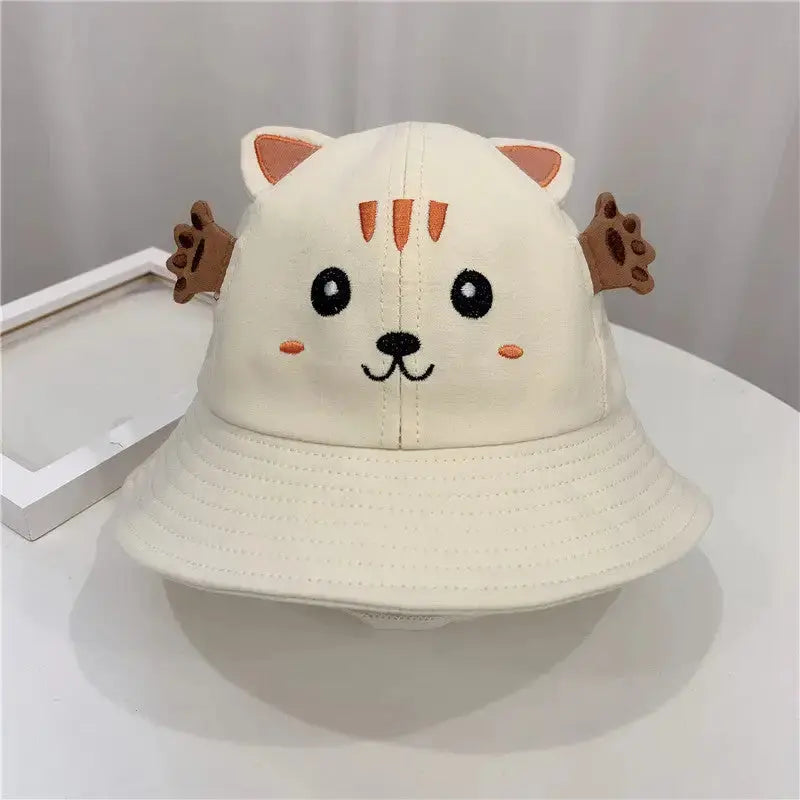 KittenFrog SunBab Pot Hat - White