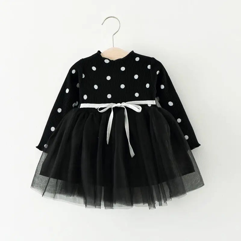 Korean Princess Baby Cotton Long-Sleeve Dress