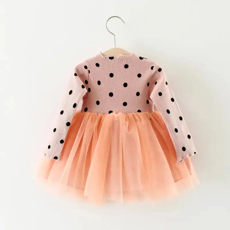 Korean Princess Baby Cotton Long-Sleeve Dress