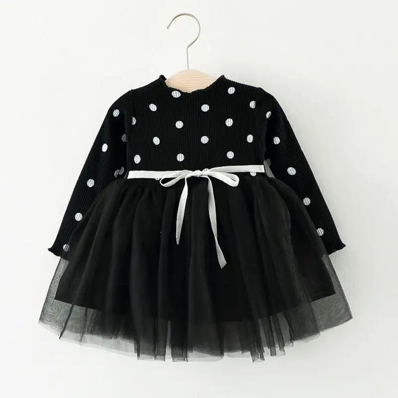 Korean Princess Baby Cotton Long-Sleeve Dress
