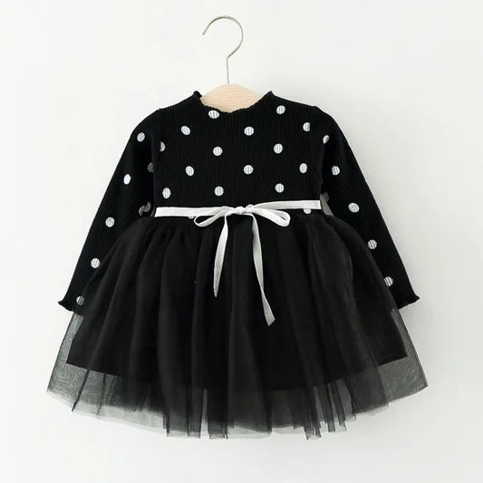 Korean Princess Baby Cotton Long-Sleeve Dress