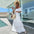 Lace Charm: Waist-Controlled Casual Dress for Women - Milky White / S
