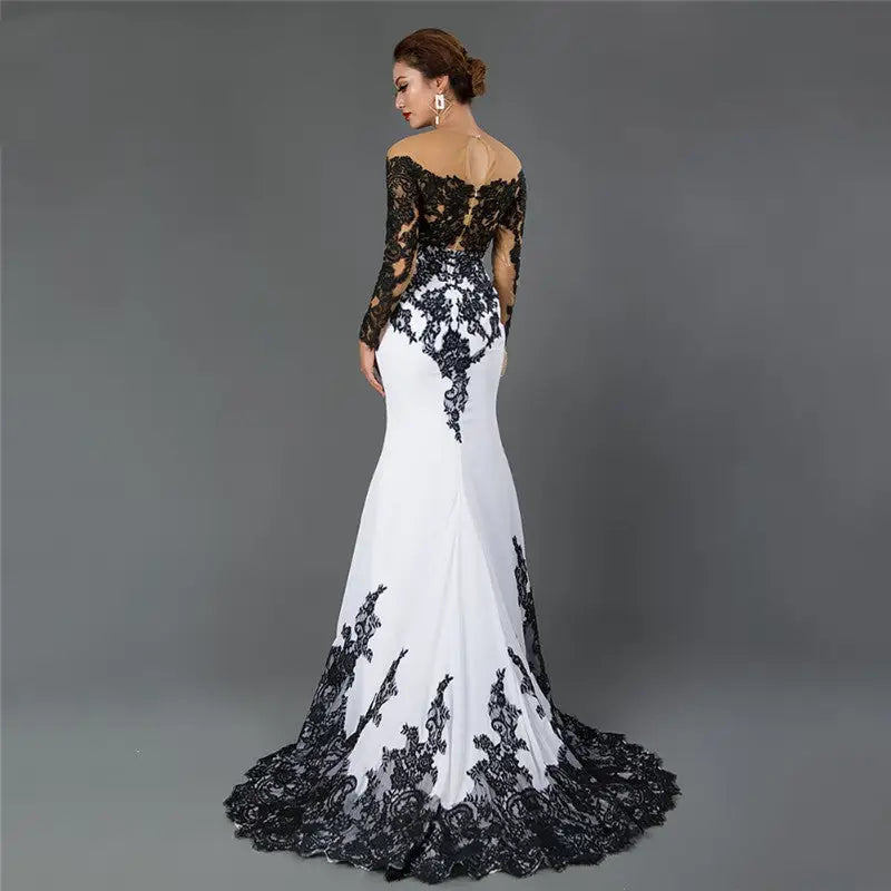 Lace Fishtail Maxi Dress