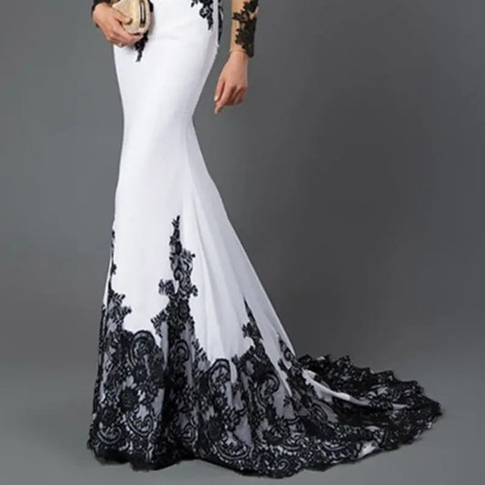 Lace Fishtail Maxi Dress