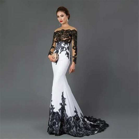 Lace Fishtail Maxi Dress