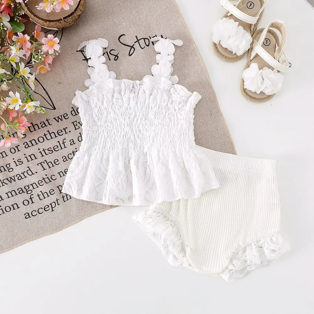 Lace Harem Set - Beige / 0to3M