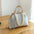 Lace Luxe: Women’s Spacious Shoulder Handbag - Simple Rose Sky Blue / Portable