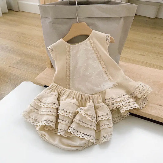 Lace Sleeveless Baby Skirt