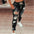 Lace-Up Denim Slim-Fit Trousers - Black / S
