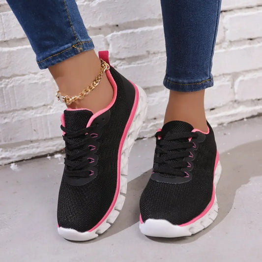 Lace Up Low Heel Shoes with Round Toe in Multiple Colors