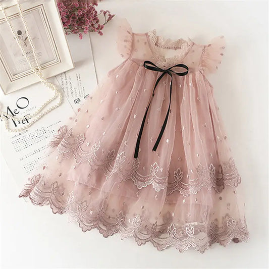 LaceWhirl: Kids’ Dreamy Gown for 3-8 Years