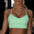 Ladies underwear seamless yoga fitness sports suit - Green vest / S