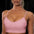 Ladies underwear seamless yoga fitness sports suit - Pink vest / L