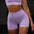 Ladies underwear seamless yoga fitness sports suit - Purple shorts / M