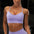 Ladies underwear seamless yoga fitness sports suit - Purple vest / L