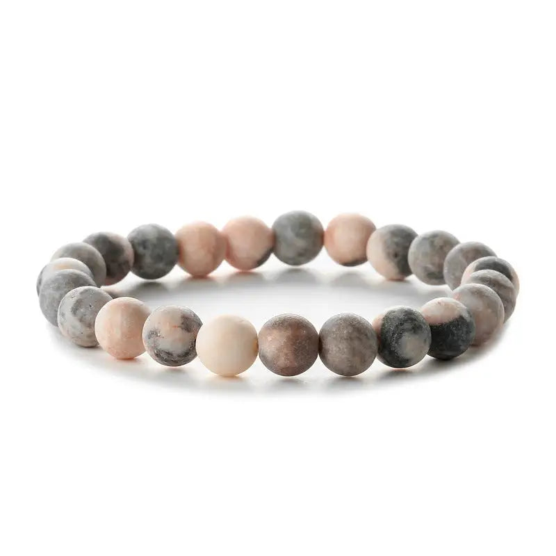 LavaFlow Zen Volcanic Energy Bead Bracelet - Pink