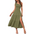 Layered Glam One-Shoulder Dress - Green / S
