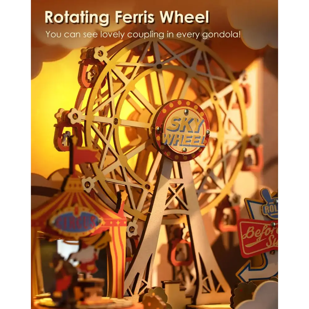 Leather and PET Case with Roller Coaster and Movable Circus Design AMT01 5