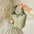 Leather Bucket Style Suitcase Outer Bag with Sandwich Pocket - Mint Green / 12.5X12.5X16.5CM
