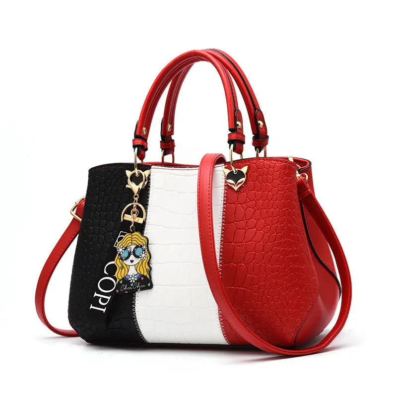 Leather Maxi Tote - Red