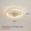 LED Ceiling Fan Lamp with Plastic Blades for Multiple Rooms 64W 220V Log color