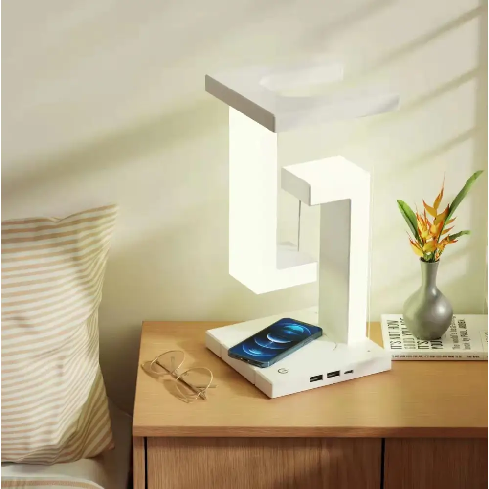 LED Night Light with Wireless Phone Charging Function White wireless charging