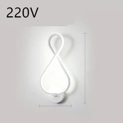 LED Silicone Shade Lamp with Switch Button for Home Use 220V 8 characters / White light
