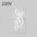 LED Silicone Shade Lamp with Switch Button for Home Use 220V Note white / White light