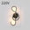 LED Silicone Shade Lamp with Switch Button for Home Use 220V Note black / Warm light