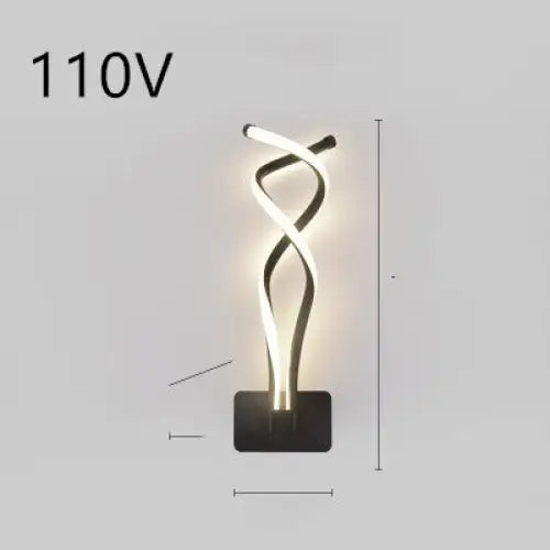 LED Silicone Shade Lamp with Switch Button for Home Use 220V Rich black 110V / Warm light
