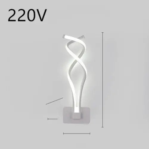 LED Silicone Shade Lamp with Switch Button for Home Use 220V Rich white / White light