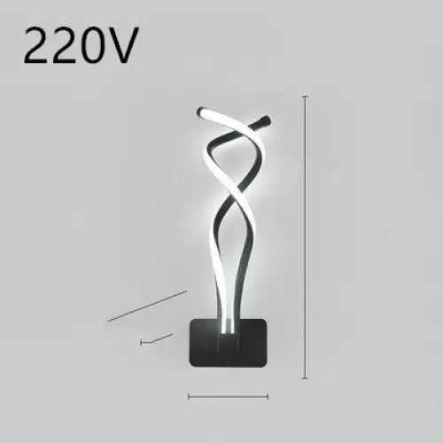 LED Silicone Shade Lamp with Switch Button for Home Use 220V Rich black / White light