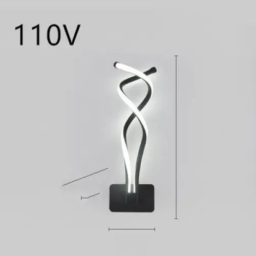 LED Silicone Shade Lamp with Switch Button for Home Use 220V Rich black 110V / White light