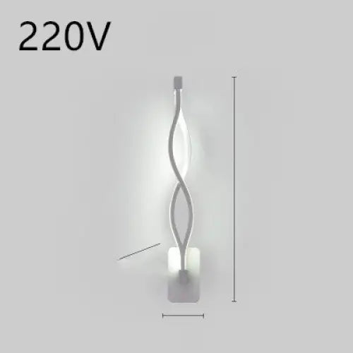 LED Silicone Shade Lamp with Switch Button for Home Use 220V Wavy white / White light