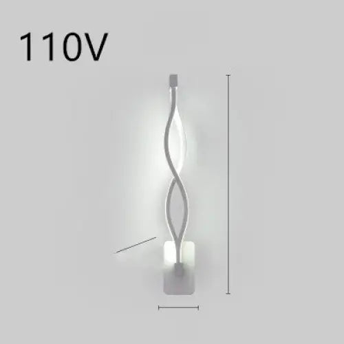 LED Silicone Shade Lamp with Switch Button for Home Use 220V Wavy white 110V / White light