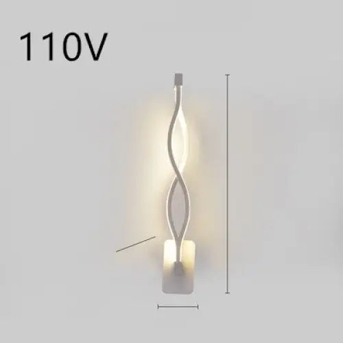 LED Silicone Shade Lamp with Switch Button for Home Use 220V Wavy white 110V / Warm light
