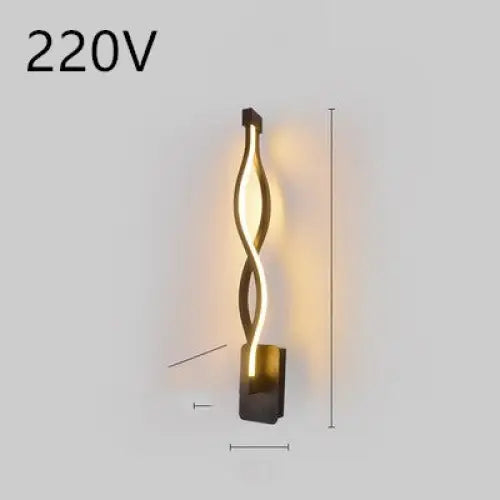 LED Silicone Shade Lamp with Switch Button for Home Use 220V Wavy black / Warm light