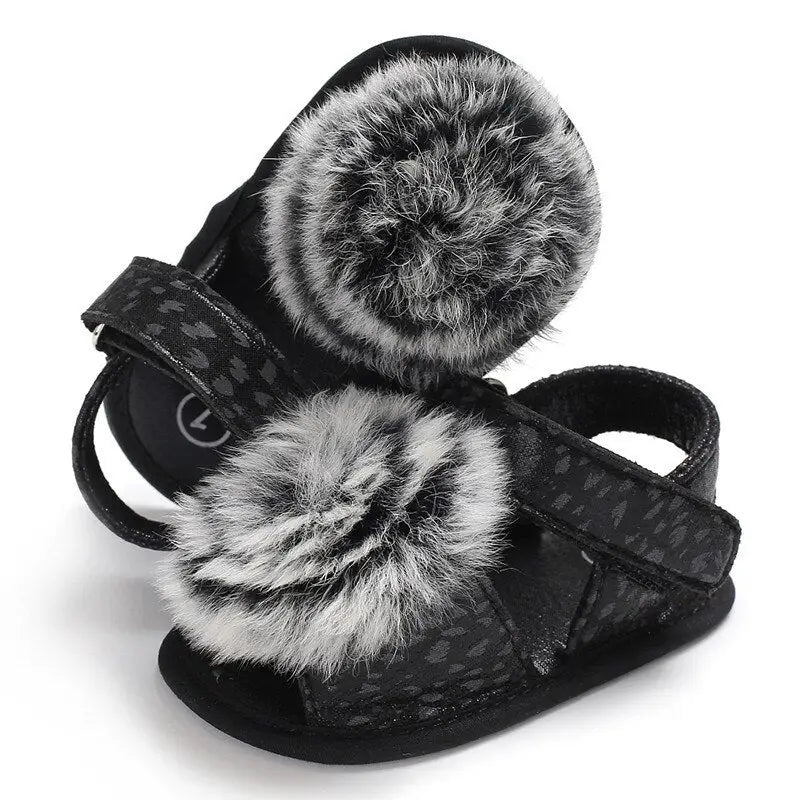 Leopard Ball Stroller Shoes - 0-18M - Black / 11cm
