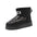Leopard Print Low Top Artificial Wool Flat Heel Shoes - Black / 35