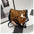 Leopard Print PU Suitcase Packing Bag with Optional Pendant - Brown Leopard Printed / With Pendant