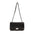 Leopard Print Soft PU Suitcase with Single Shoulder Strap - Black