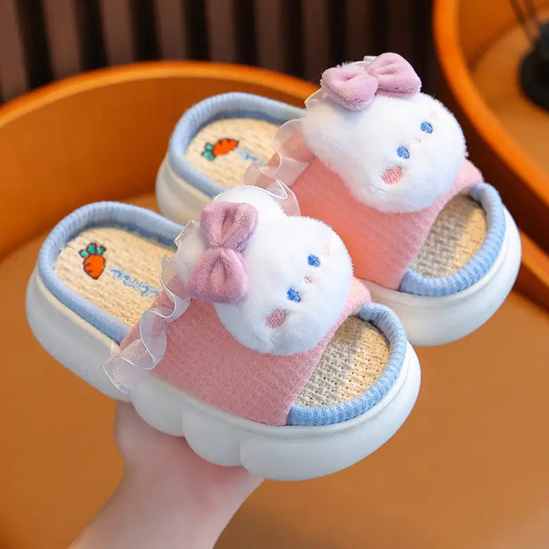 Linen Baby Slippers