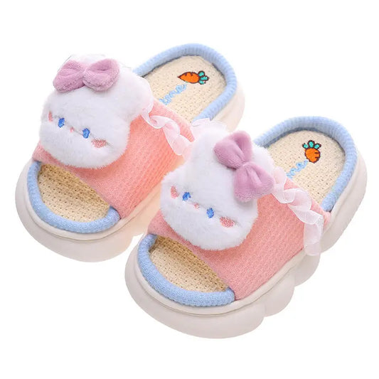 Linen Baby Slippers