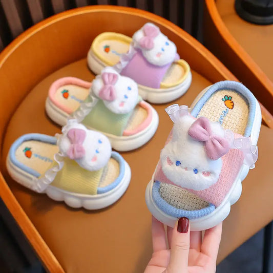 Linen Baby Slippers