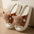 Linen Upper Hollow Out Flip Flops with EVA Sole for Adults - Khaki / 36to37