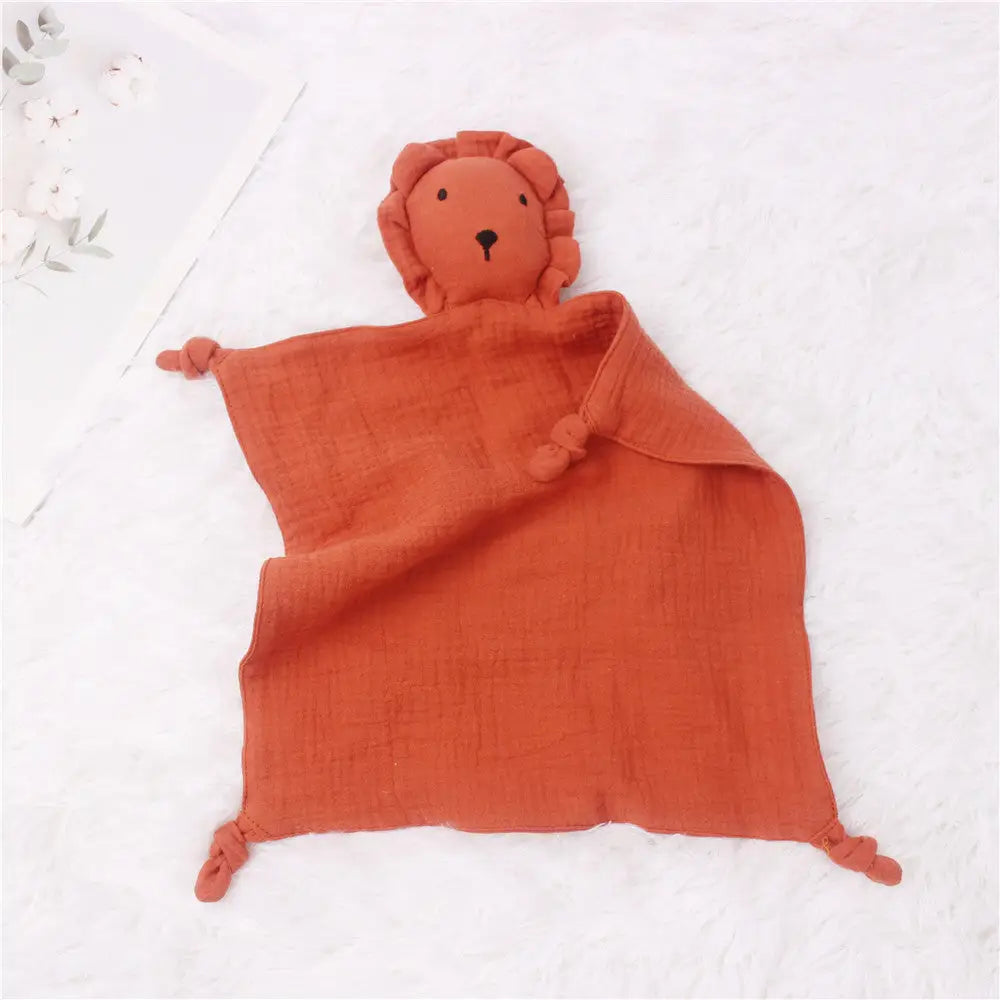 LionCub Snuggle Blanket: Cozy Comfort for Kids - Brick red