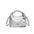 Litchi Luxe: Chic Commuter Messenger Bag - Silver Love Pendant