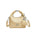 Litchi Luxe: Chic Commuter Messenger Bag - Yellow Heart Shaped Pendant