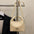 Litchi Luxe: Chic Commuter Messenger Bag - Yellow Without Pendant